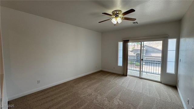 10066 Golden Bluff Ave, Las Vegas, NV 89148 - carpeted empty room featuring baseboards and a ceiling fan