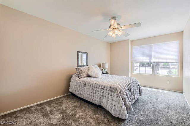 3539 Barrel Bronco Ct, North Las Vegas, NV 89032 - carpeted bedroom featuring multiple windows, baseboards, and ceiling fan
