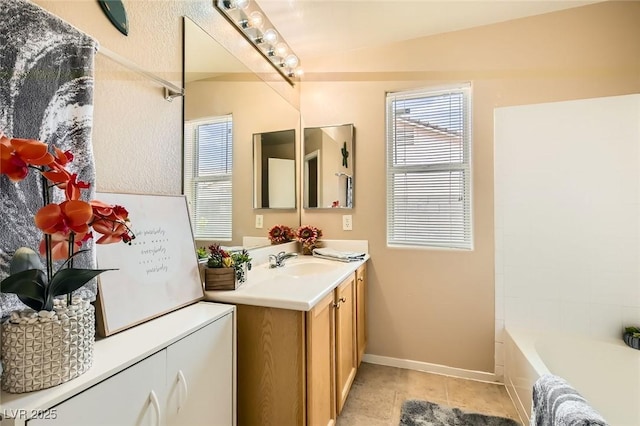 3539 Barrel Bronco Ct, North Las Vegas, NV 89032 - full bath featuring vanity, tile patterned flooring, and baseboards