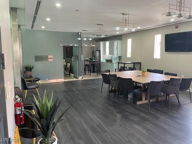 15 E Agate Ave Unit 202, Las Vegas, NV 89123 - dining space with wood finished floors, recessed lighting, and baseboards