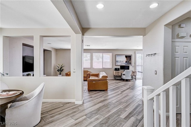 4308 Desert Haven Ave, North Las Vegas, NV 89085 - hall with light wood finished floors and baseboards