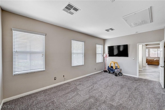 4308 Desert Haven Ave, North Las Vegas, NV 89085 - unfurnished bedroom featuring attic access, carpet flooring, and baseboards