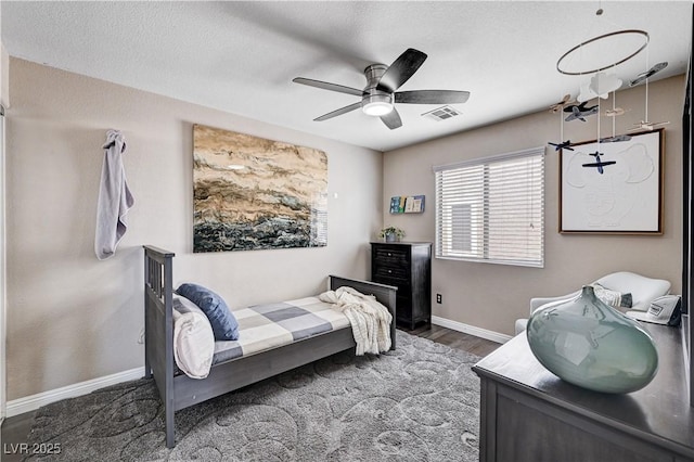 4308 Desert Haven Ave, North Las Vegas, NV 89085 - bedroom featuring baseboards, wood finished floors, and ceiling fan