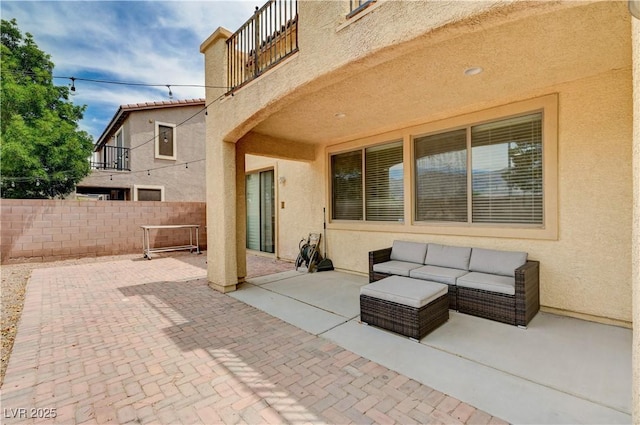 4308 Desert Haven Ave, North Las Vegas, NV 89085 - view of patio featuring an outdoor hangout area and a balcony
