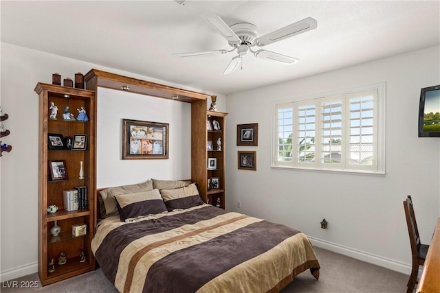 5104 Burr Oak Dr, Las Vegas, NV 89130 - bedroom featuring carpet floors, baseboards, and a ceiling fan