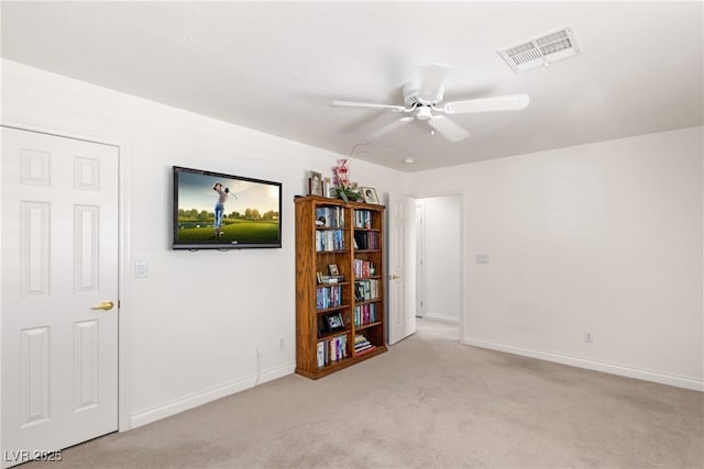5104 Burr Oak Dr, Las Vegas, NV 89130 - unfurnished room with a ceiling fan, light carpet, and baseboards