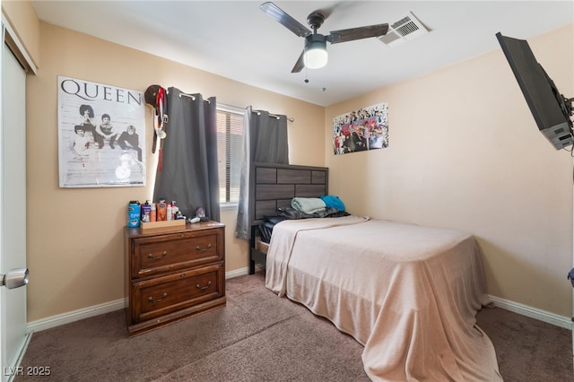 6529 Hartwood Rd, Las Vegas, NV 89108 - bedroom with carpet, baseboards, and a ceiling fan