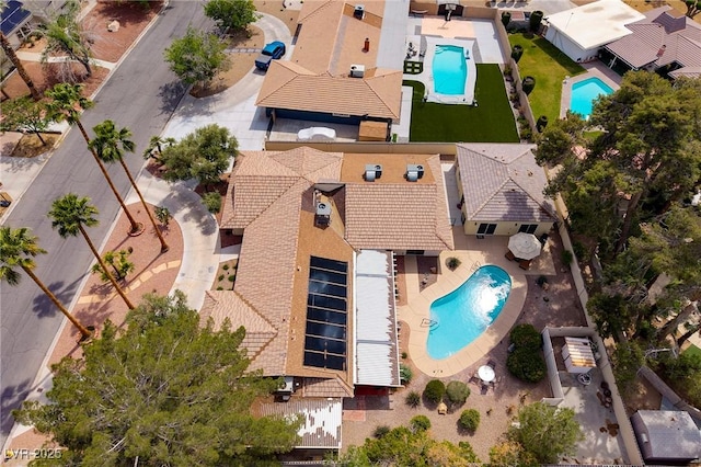 4219 E Pinecrest Cir, Las Vegas, NV 89121 - aerial view of property and surrounding area with a pool