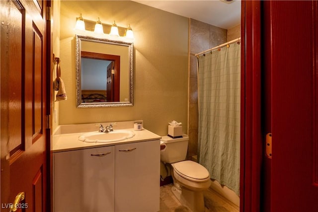 401 Alpine Way, Las Vegas, NV 89124 - full bathroom with toilet, vanity, and a shower with curtain
