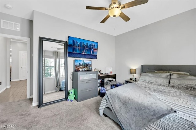 7115 Calvert Cliffs St, North Las Vegas, NV 89084 - bedroom featuring carpet floors, baseboards, and a ceiling fan