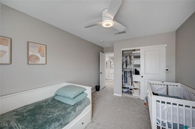 4160 Elegant Chateau St, Las Vegas, NV 89135 - bedroom with carpet, a closet, and a ceiling fan