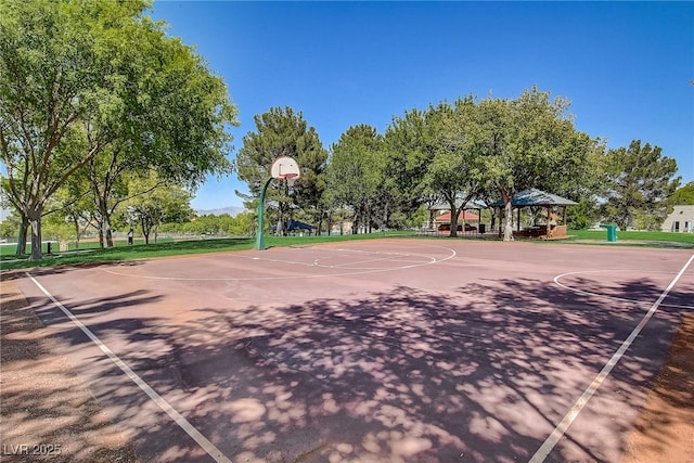 7813 Paper Flower Ct, Las Vegas, NV 89128 - view of sport court featuring a gazebo and community basketball court