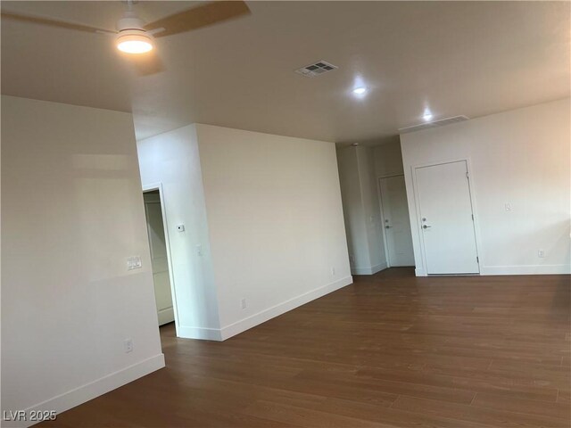 1905 Harvard St, North Las Vegas, NV 89030 - spare room featuring ceiling fan, baseboards, and wood finished floors