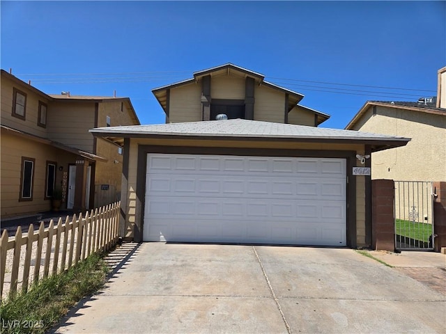 4612 Supreme Ct, Las Vegas, NV 89110 - view of front of property with driveway and a garage