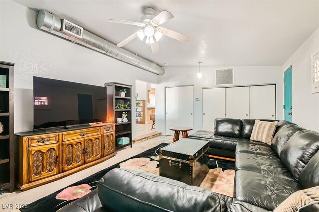 5217 Champions Ave, Las Vegas, NV 89142 - living room featuring a ceiling fan