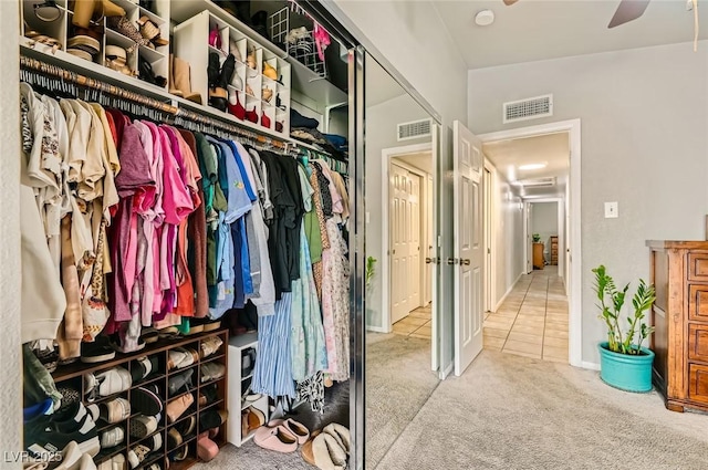 5217 Champions Ave, Las Vegas, NV 89142 - spacious closet featuring carpet flooring and ceiling fan
