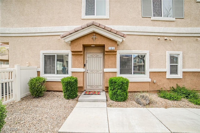 4833 Straight Flush Dr Unit 103, Las Vegas, NV 89122 - doorway to property featuring stucco siding