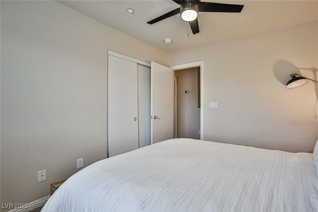4833 Straight Flush Dr Unit 103, Las Vegas, NV 89122 - bedroom featuring a closet and ceiling fan