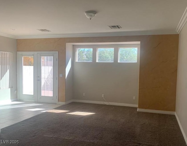 6412 Starling Mesa St, North Las Vegas, NV 89086 - unfurnished room with ornamental molding, carpet, and baseboards