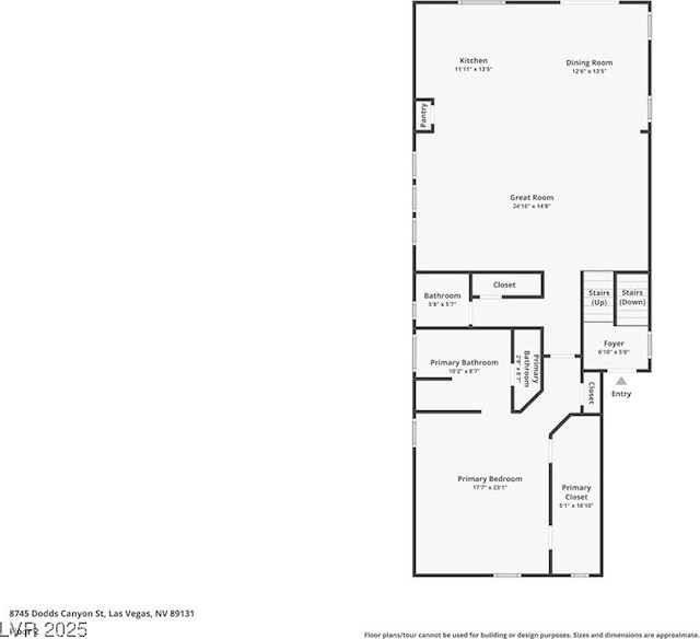 8745 Dodds Canyon St, Las Vegas, NV 89131 - view of property floor plan