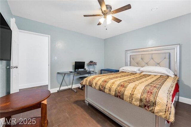 1589 Silver Mesa Way, Las Vegas, NV 89169 - bedroom featuring baseboards and ceiling fan