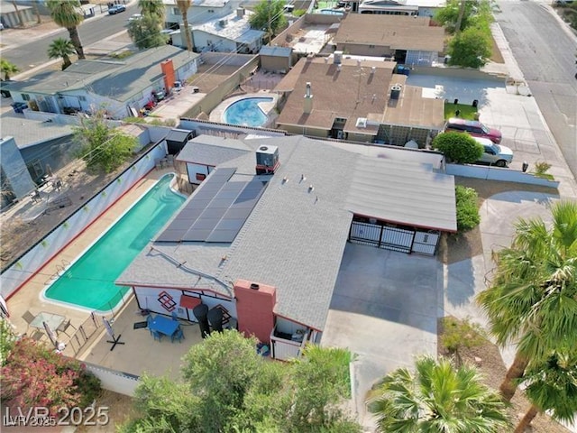 1589 Silver Mesa Way, Las Vegas, NV 89169 - aerial view of residential area with a pool