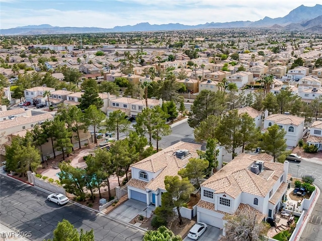 3481 Creek River Dr, Las Vegas, NV 89129 - aerial view of residential area with mountains