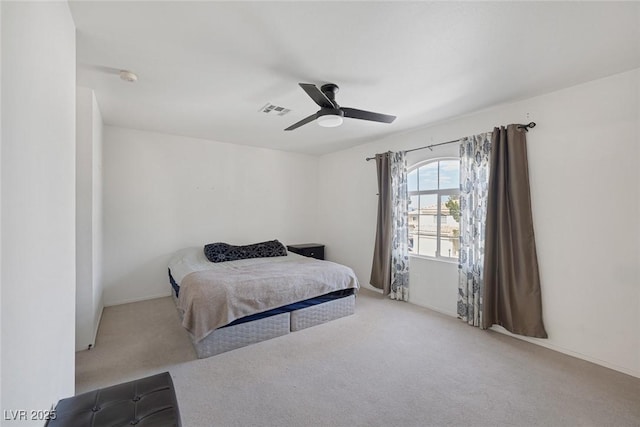 3481 Creek River Dr, Las Vegas, NV 89129 - bedroom featuring carpet flooring, a ceiling fan, and baseboards
