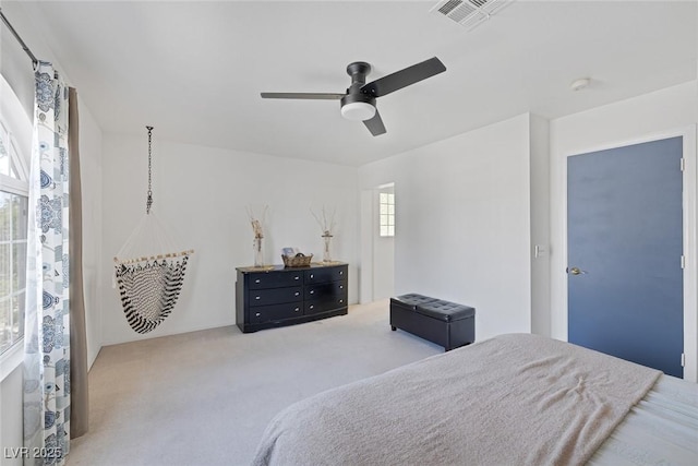 3481 Creek River Dr, Las Vegas, NV 89129 - carpeted bedroom featuring a ceiling fan