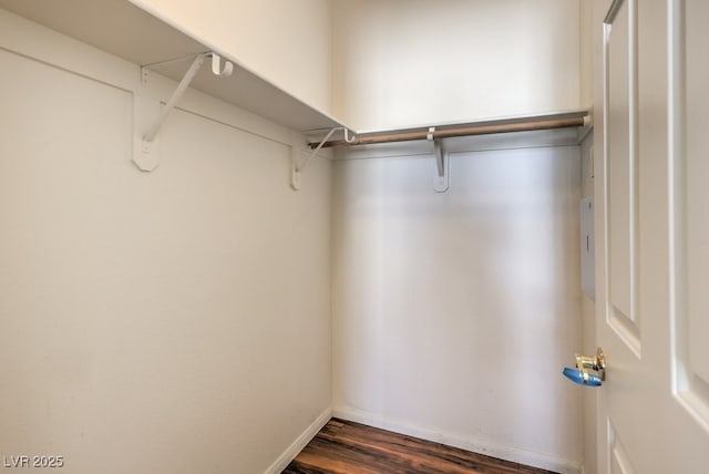 4960 Harrison Dr Unit 214, Las Vegas, NV 89120 - spacious closet featuring dark wood-style floors