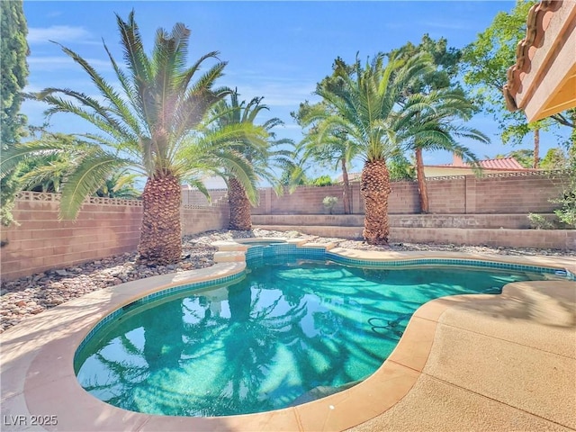 8632 Skyward Ct, Las Vegas, NV 89145 - view of swimming pool with a fenced backyard
