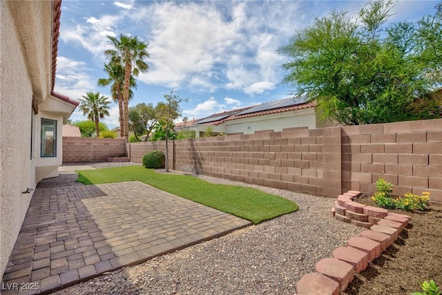 4176 Demoline Cir, Las Vegas, NV 89141 - fenced backyard featuring a patio