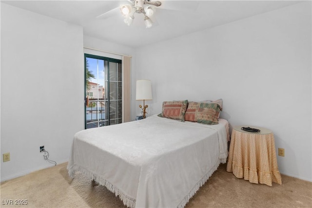 1928 Las Palmas Ln Unit 228, Laughlin, NV 89029 - bedroom featuring carpet flooring, a ceiling fan, and baseboards