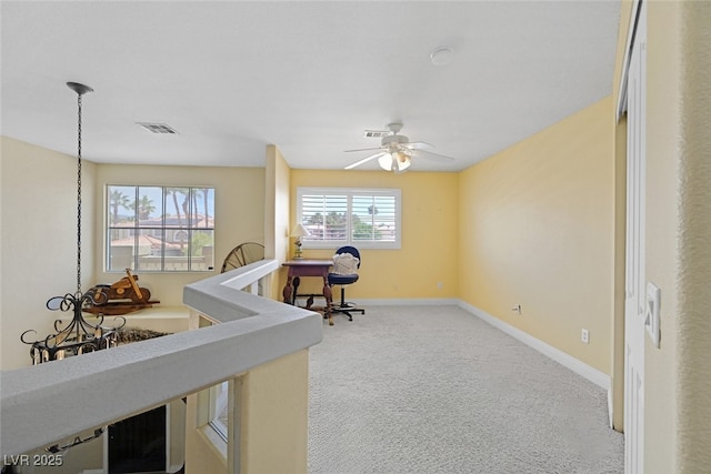 928 Aspen Valley Ave, Las Vegas, NV 89123 - carpeted home office with ceiling fan and baseboards