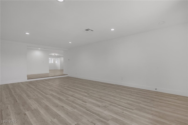 4404 Hillcrest Ave, Las Vegas, NV 89102 - spare room with recessed lighting, light wood-style floors, and baseboards