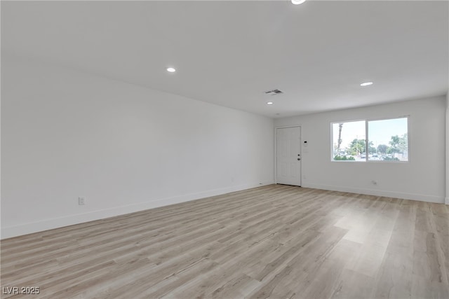 4404 Hillcrest Ave, Las Vegas, NV 89102 - spare room featuring light wood finished floors, recessed lighting, and baseboards
