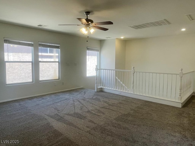 740 White Grotto St, Las Vegas, NV 89138 - spare room with carpet floors, ceiling fan, baseboards, and recessed lighting