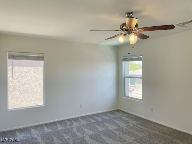 740 White Grotto St, Las Vegas, NV 89138 - spare room featuring a ceiling fan, carpet, and baseboards