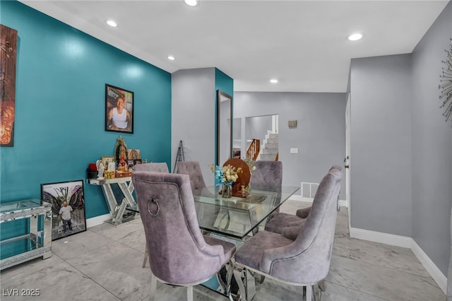 601 Cragin Park Dr, Las Vegas, NV 89107 - dining space with recessed lighting and baseboards