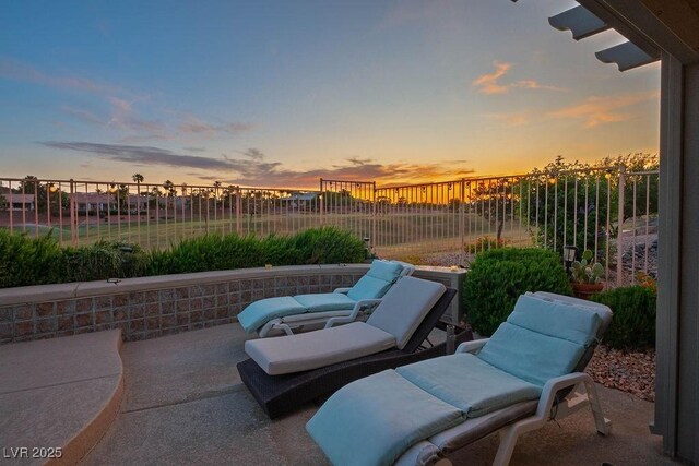 499 Eagle Vista Dr, Henderson, NV 89012 - view of patio terrace at dusk