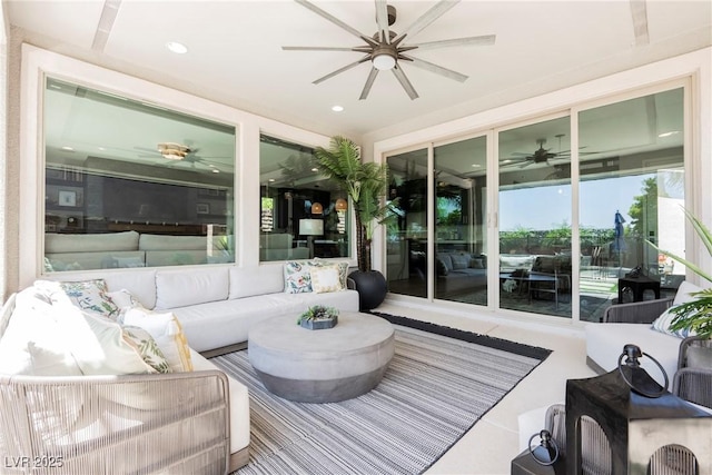 2750 Evolutionary Ln, Las Vegas, NV 89138 - living room featuring ceiling fan