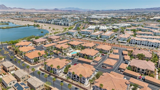 50 Aura De Blanco St Unit 2104, Henderson, NV 89074 - aerial view of property and surrounding area featuring a water and mountain view and nearby suburban area