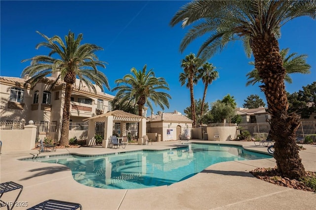 7400 W Flamingo Rd Unit 1082, Las Vegas, NV 89147 - community pool with a patio area and a gazebo
