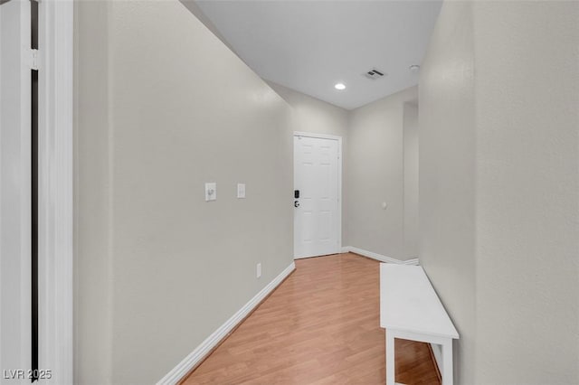 509 Regal Robin Way N, Las Vegas, NV 89084 - hallway featuring light wood-type flooring, baseboards, and recessed lighting