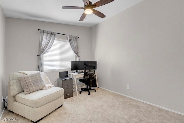 509 Regal Robin Way N, Las Vegas, NV 89084 - office with light colored carpet, a ceiling fan, and baseboards