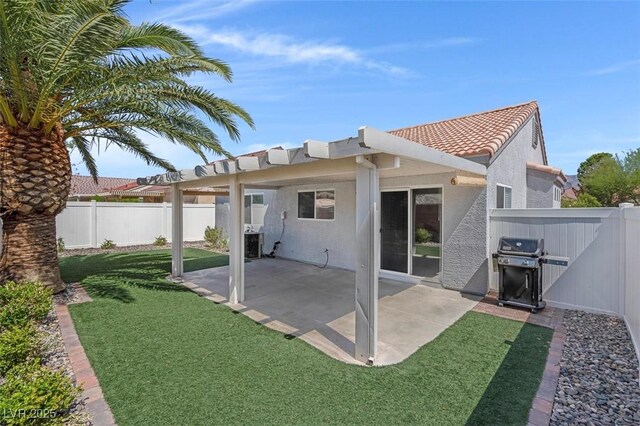509 Regal Robin Way N, Las Vegas, NV 89084 - rear view of property with a tiled roof, stucco siding, a patio area, and central AC unit