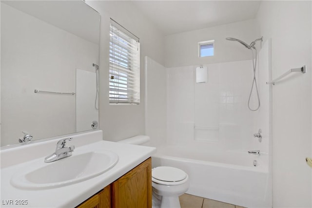 5135 Paradise Valley Ave, Las Vegas, NV 89156 - full bathroom with toilet, vanity, shower / tub combination, and tile patterned floors
