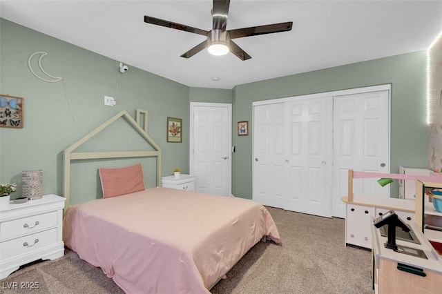 4326 Spooner Lake Cir, Las Vegas, NV 89147 - carpeted bedroom featuring a closet and ceiling fan