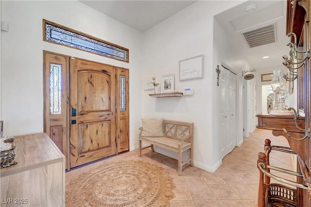 5725 N Durango Dr, Las Vegas, NV 89149 - entryway with light tile patterned flooring and baseboards