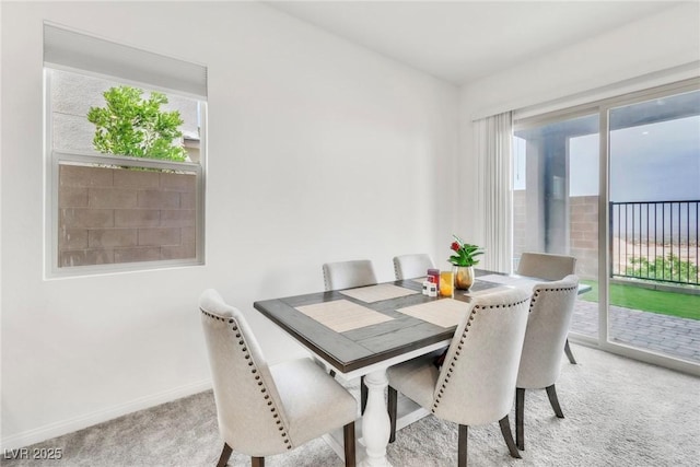 1596 Pacific Baza St, Las Vegas, NV 89138 - dining area featuring carpet floors, plenty of natural light, and baseboards